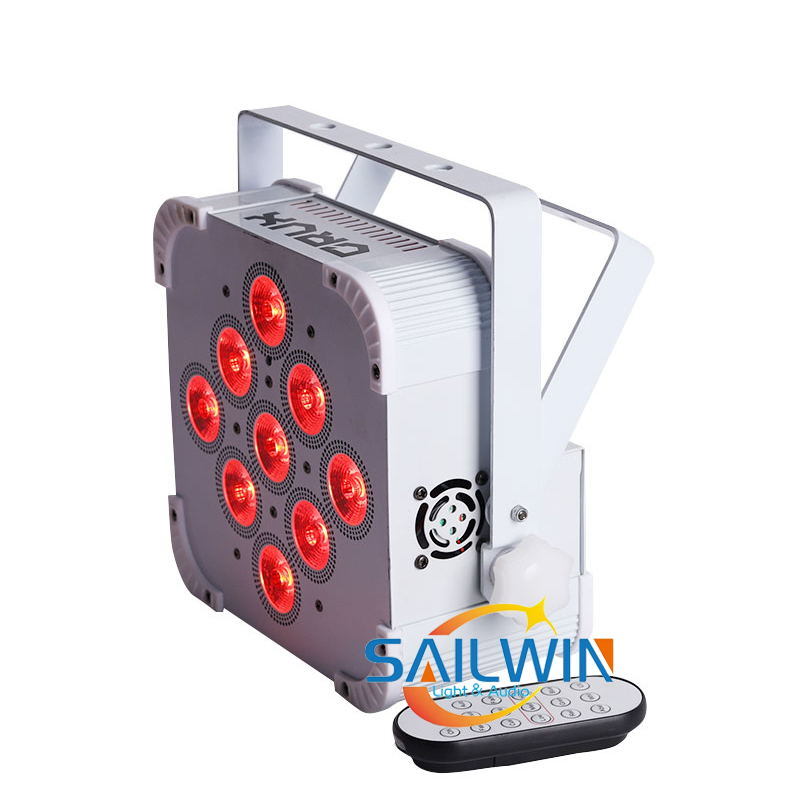 China Stage Light Supplier 9PCS*15W Battery LED PAR Light