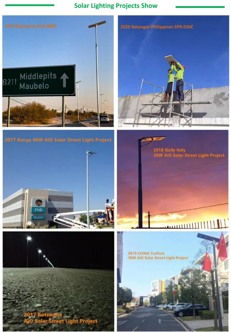 200W 20000 Lumen Integrated LED Solar Street Lights for Government Road Lighting Project