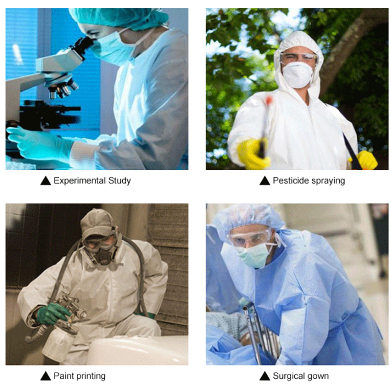 Chinese Factory Waterproof Personal Disposable Chemical Protective Suit
