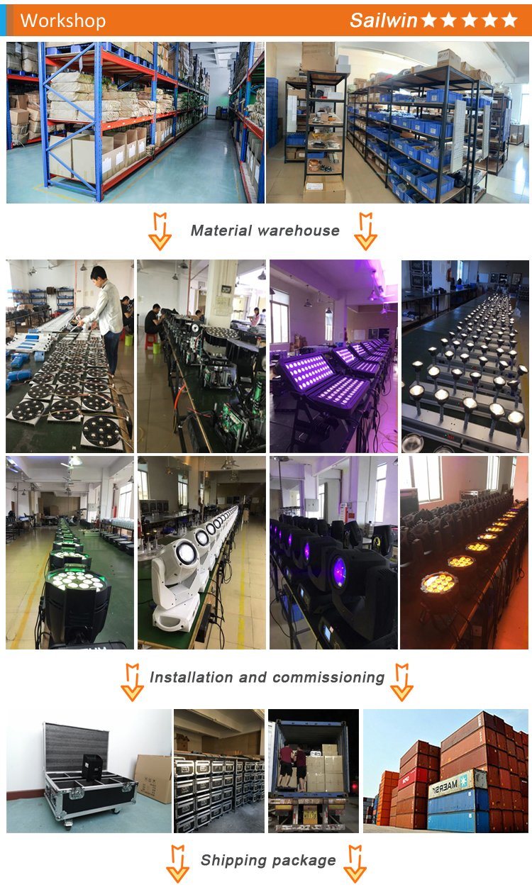 China Stage Light Supplier 9PCS*15W Battery LED PAR Light