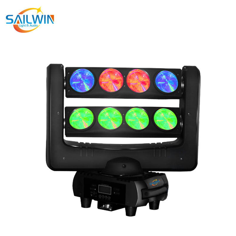 China Stage Light Supplier 8*10W RGBW LED Moving Head Spider Light