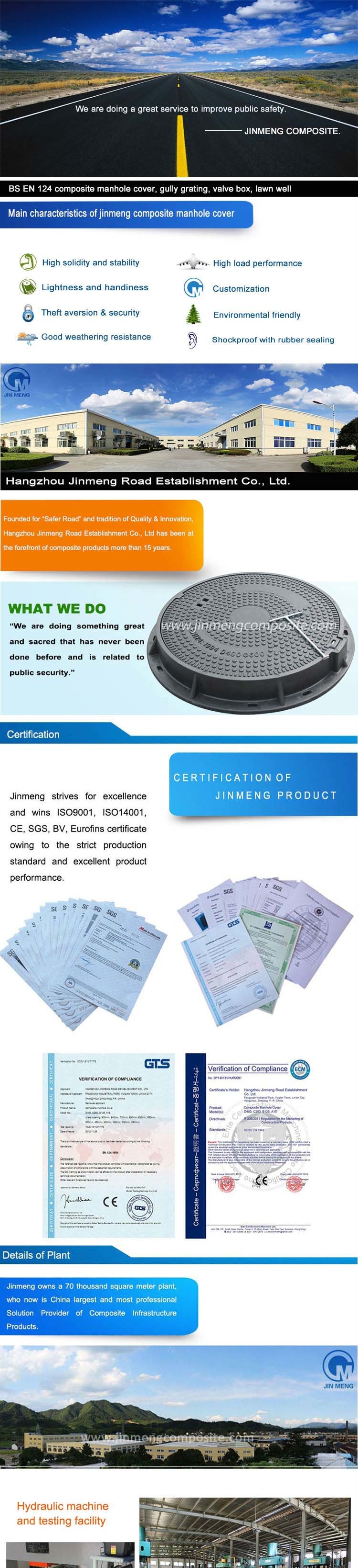 Watertight Manhole Cover D400 with Inner Cap