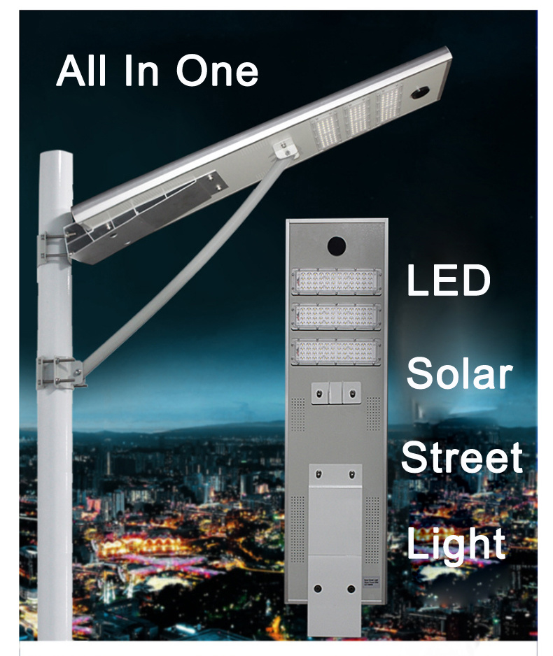 60W Outdoor Solarlight LED Street Lights IP65 6000 Lumen