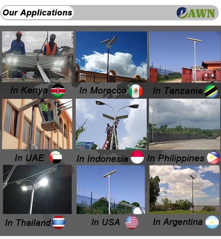 60W 70W 80W IP65 Waterproof China Supplier Solar Street Lamps