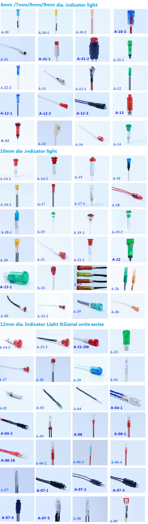 LED Neon Indicator Light for Home Appliances (factory selling)