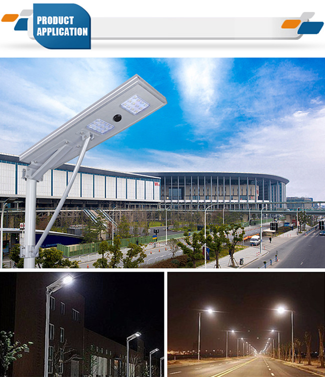 All in One Solar LED Street Lights with Sensor Motion 50W