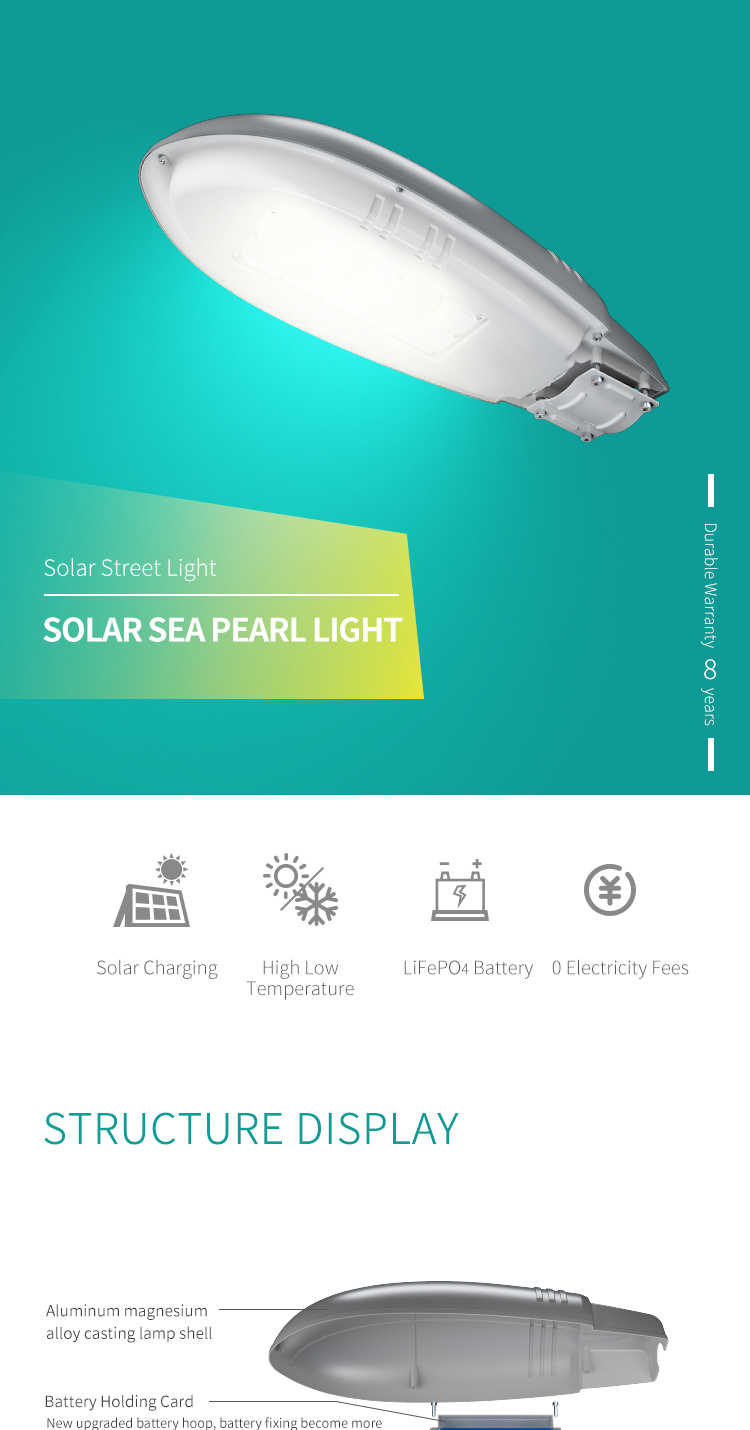 Professional Manufacturer LED Integrated 30W Solar Street Light Flood Light