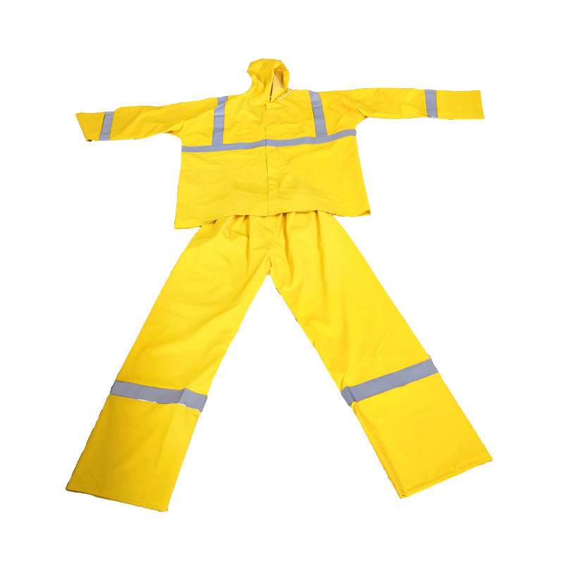 Waterproof China Long Raincoat PVC Polyester Raincoat with Hood