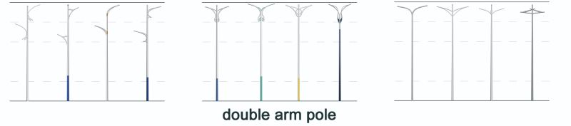 Q235 Steel Galvanzied LED Solar Street Lighting Post Manufacturer