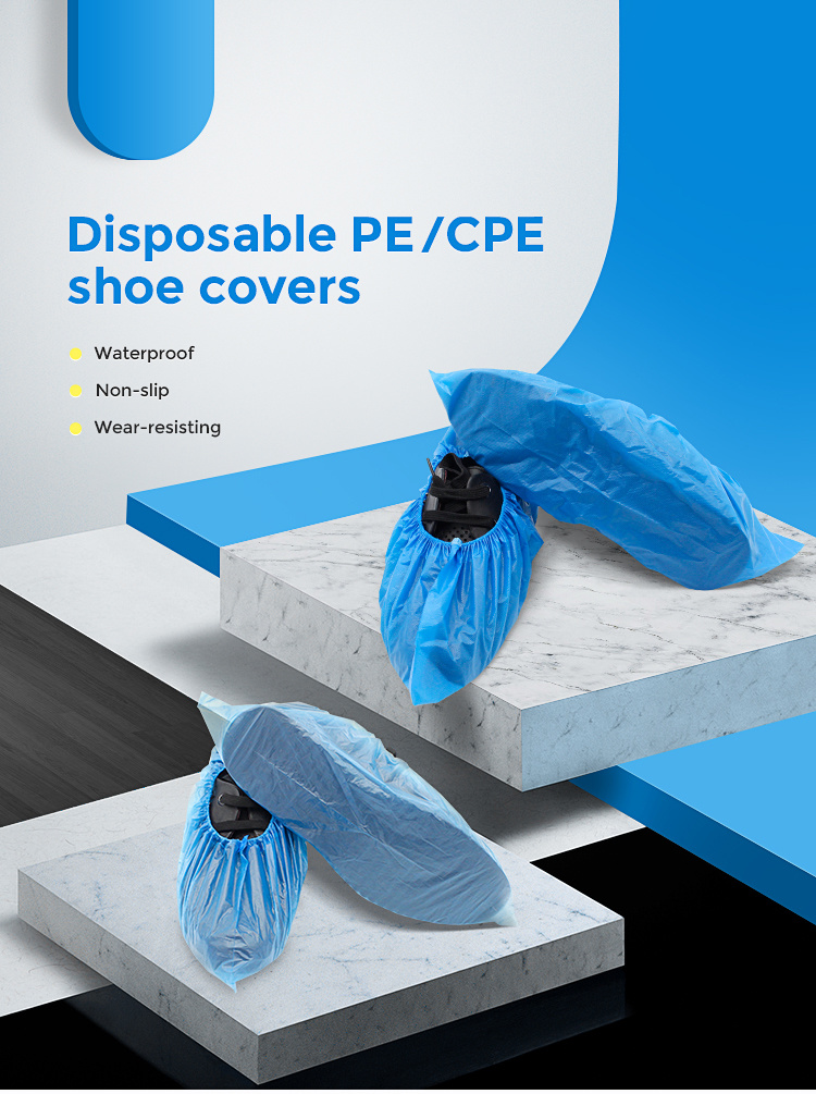 Wholesaler Surgery Non Woven/PE Disposable Waterproof Shoe Cover