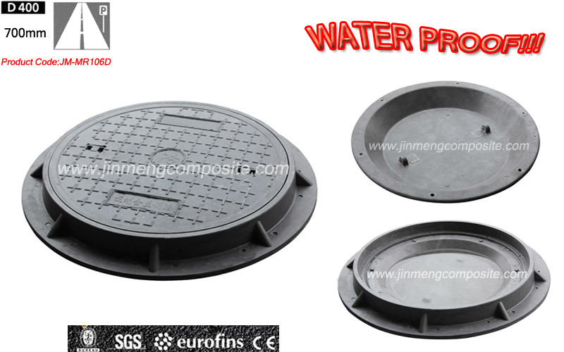 Watertight Manhole Cover D400 with Inner Cap