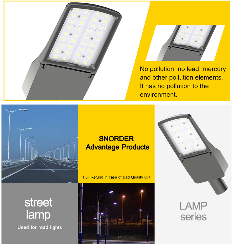 Road Street Lighting Energy Saving 60W LED Street Lights Outdoor
