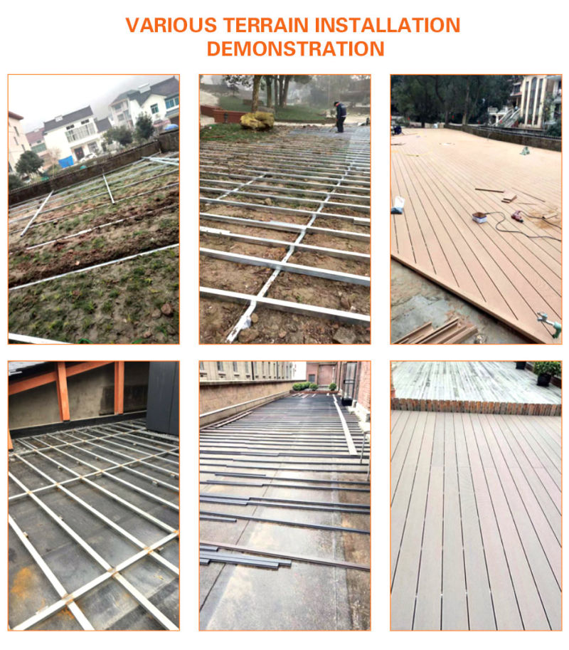 3D Hollow Waterproof WPC Decking Prices From China Supplier