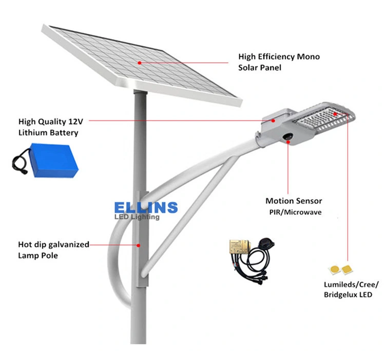 Cost-Effective Solar Street Lights with 30 Watt LED Lamp