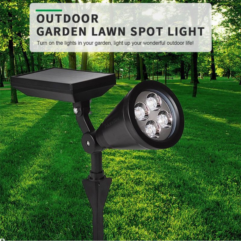Rainproof Garden Light Landscape Ground Spotlight Solar LED Lamp
