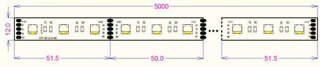 LED Strip DC24V 4-in-1 5050 SMD RGBW LED Strip