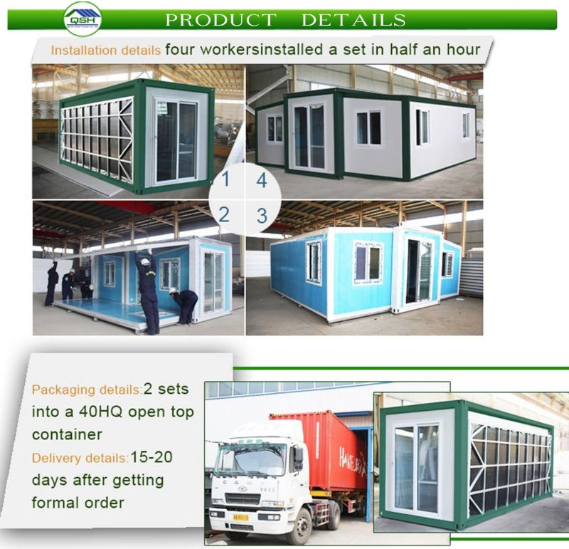 Modern Foldable 2 Bedroom Shipping Container/Prefab Houses/Container House
