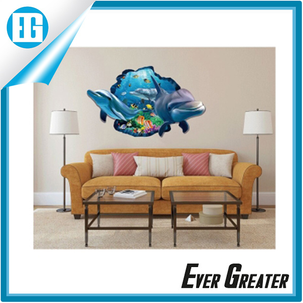 Custom Design Bathroom Waterproof Large Size Wall Sticker
