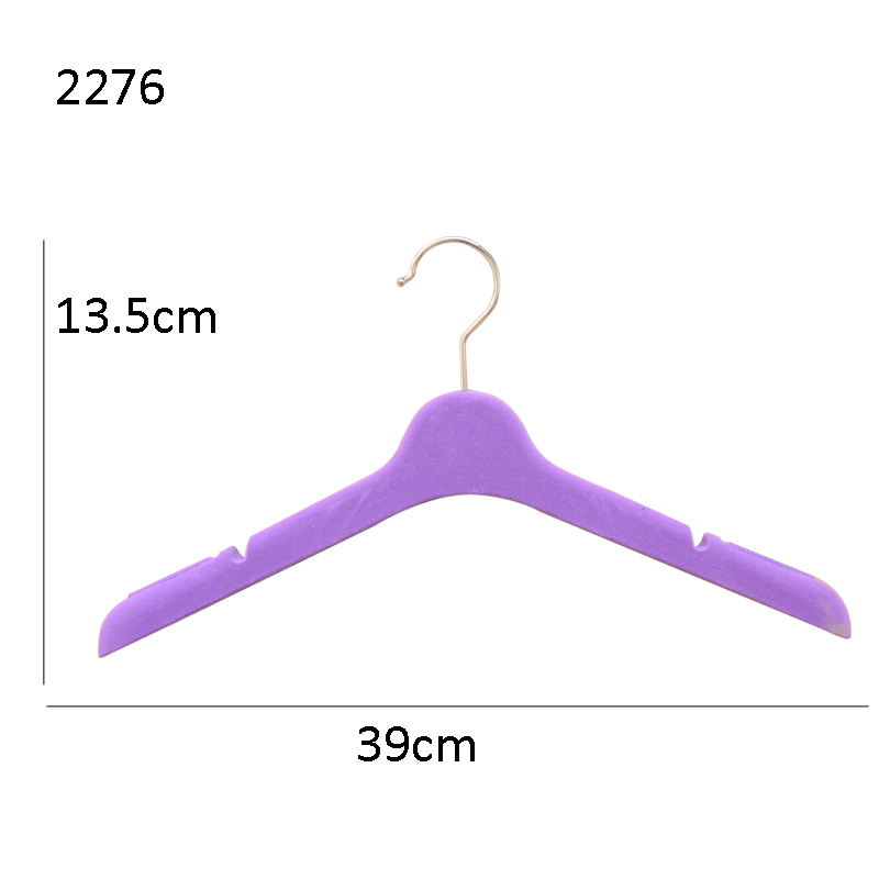 Black Flocking Elegant Women Hangers for Clothes Display