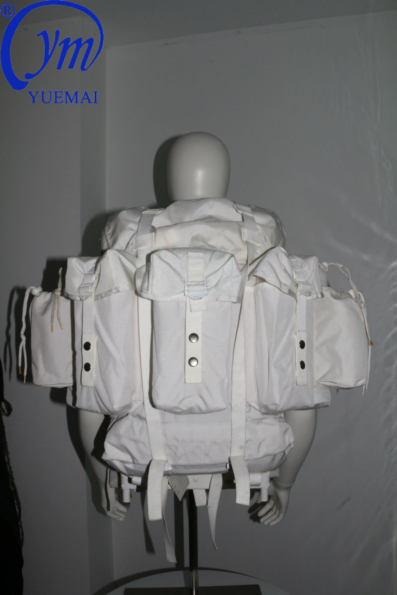 White Color Military and Army Backpack with Frame
