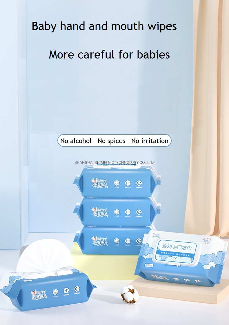 Safe and Practical 100% Pure Water Non Irritating Baby Wipes