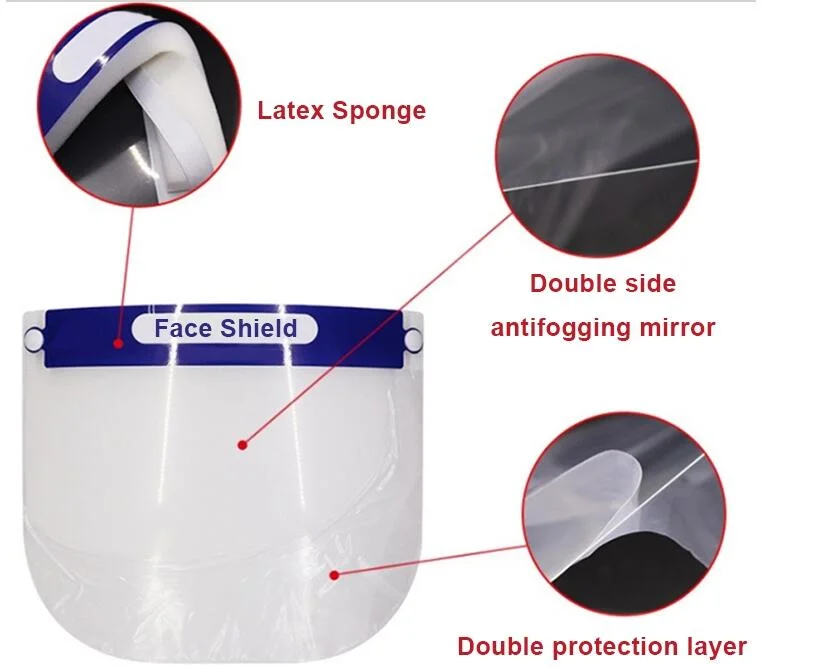 Anti-Fog Dust Proof Face+Shield Pet Plastic Safety Face Shield Safety Product