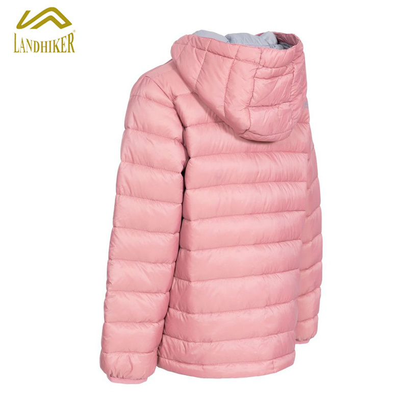 Light Pink Girls Winter Outdoor Light Weight Quilted Jacket Kid's Winter Padding Coat