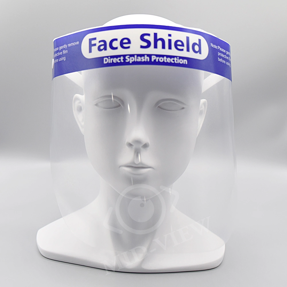 Protective Face Shield Pet Plastic Safety Face Shield Anti-Fog Dust Proof Face+Shield