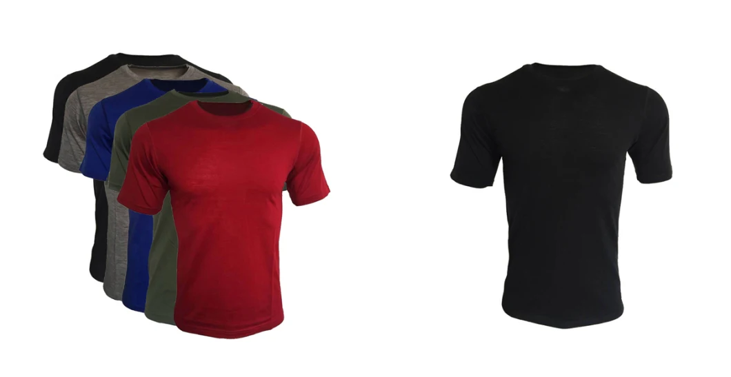 Merino Lightweight Shirt Australian Merino Wool Jersey Men's Short Sleeve T Shirt