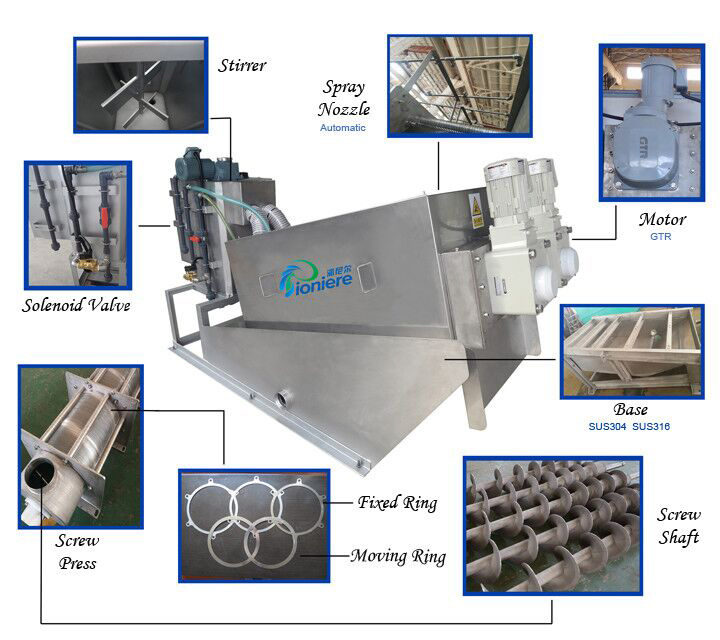 Sludge Dewatering Machine with Technical Support for Fish Product Water