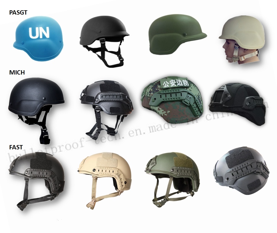 Defence Military Safety Pasgt Style Nij Iiia Standard Bulletproof Helmet