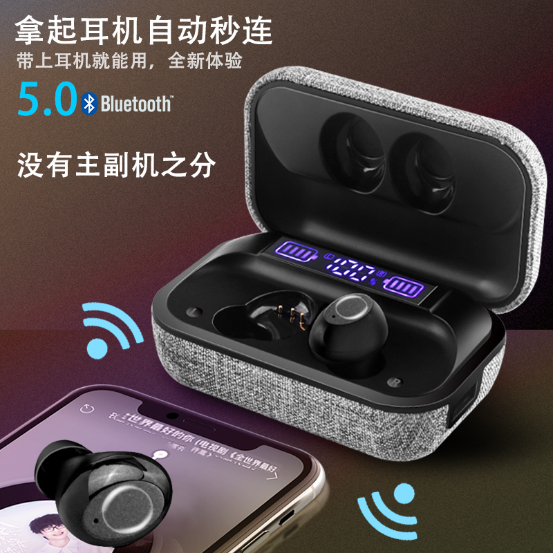 2021 Hot Sale Handfree Wireless Fabric Tws Sport Bluetooth Headset