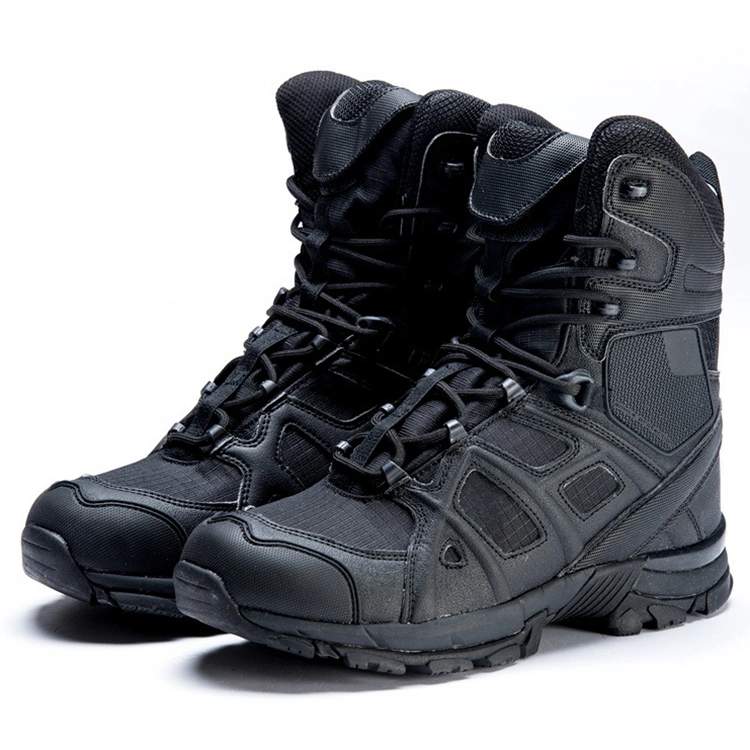 Leather military safety combat desert swat boots