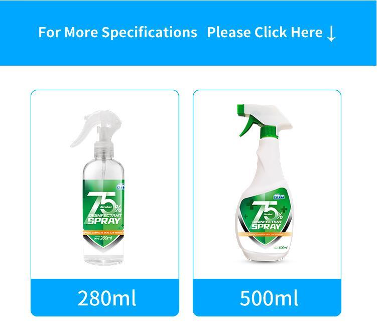 Handy Cleaner Alcohol Disinfectant Spray 75% Volume No Washing