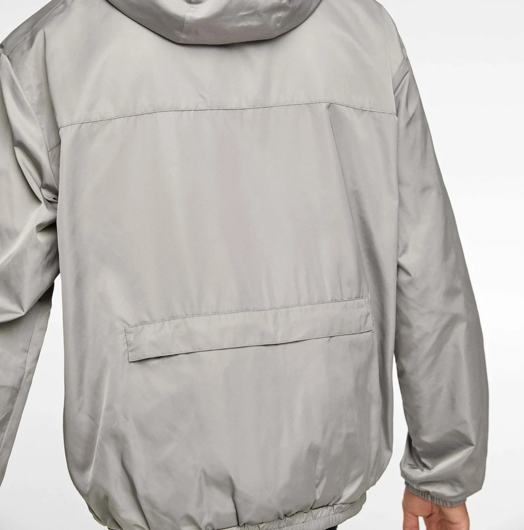 Wholesale Mens 100%Nylon Packable Custom Logo Waterproof Jacket Light Weight Rain Jacket