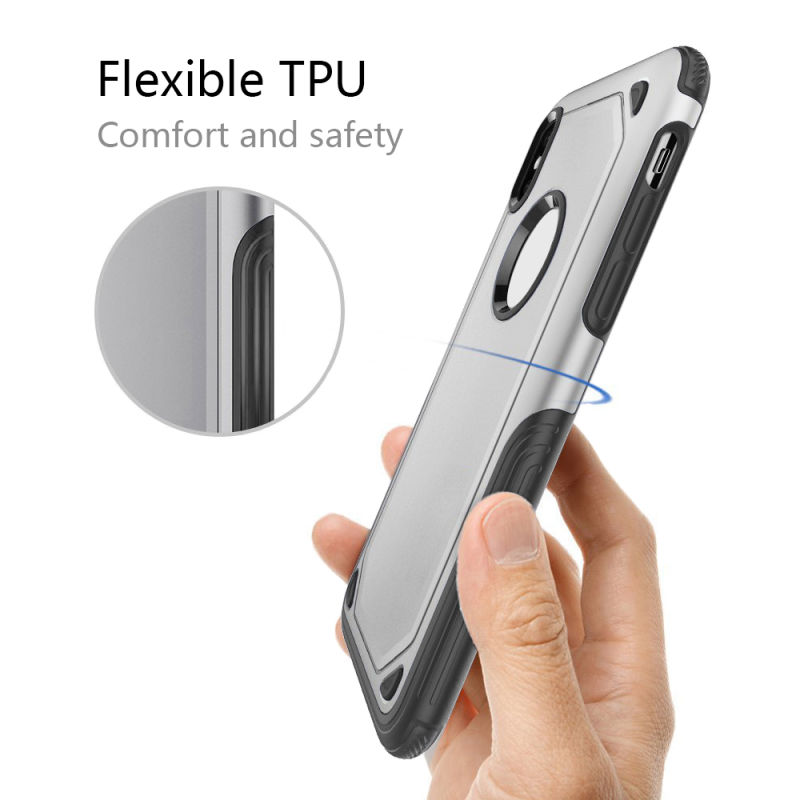 Armor TPU PC Shockproof Heavy Duty Phone Case for iPhone X