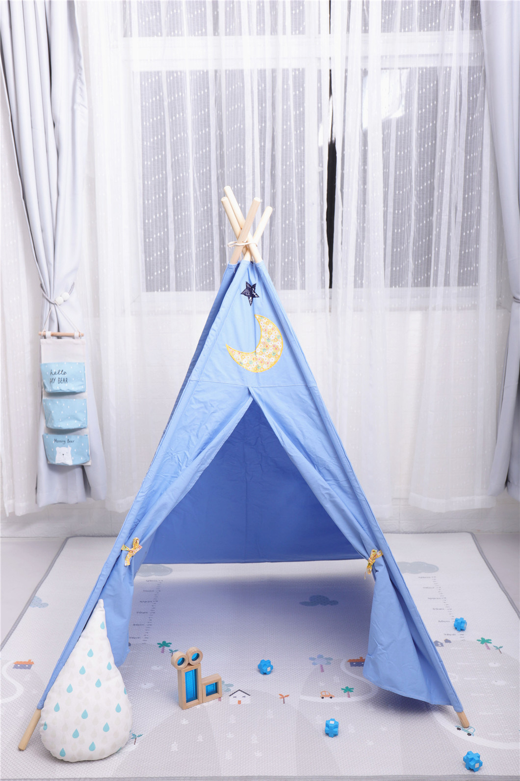 Fabric Canvas Indoor Tent Child Play Tent Kids Teepee Yurt Tent