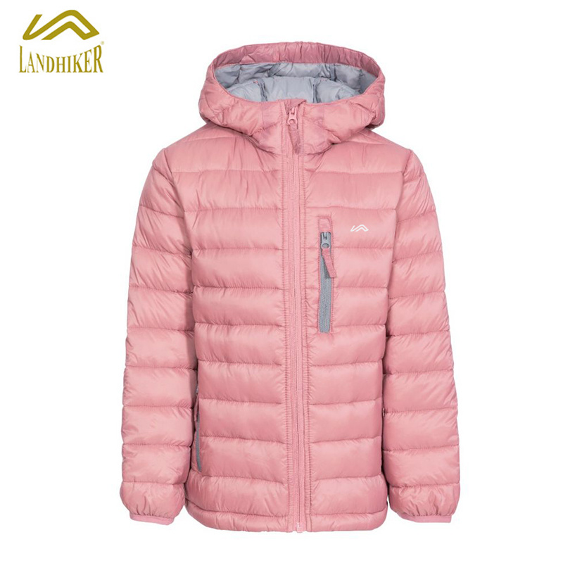 Light Pink Girls Winter Outdoor Light Weight Quilted Jacket Kid's Winter Padding Coat