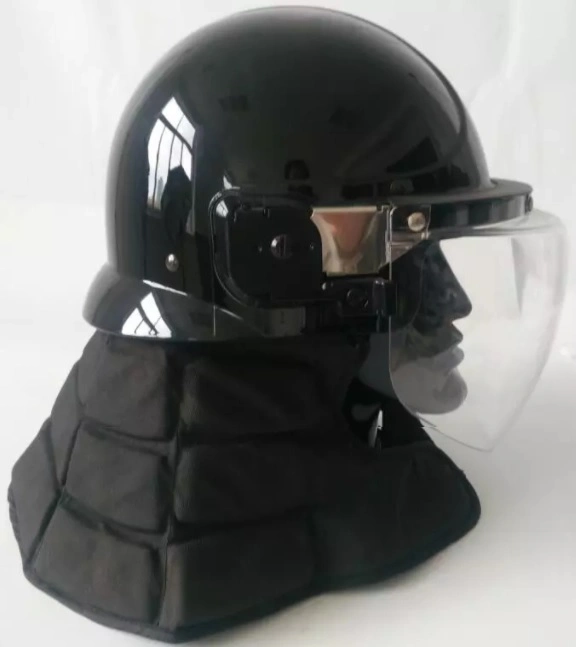 Korea Model Full Face Compact Resistant Anti Riot Tactical Helmet with Long Neck Protector