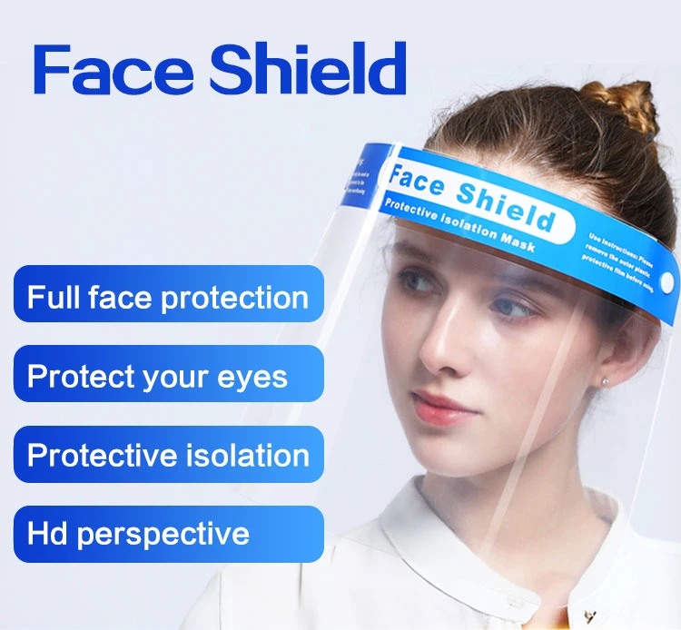 Full Face Shield /Anti Droplets Saliva Splash-Proof Covering /Head-Mounted Full Face Shield