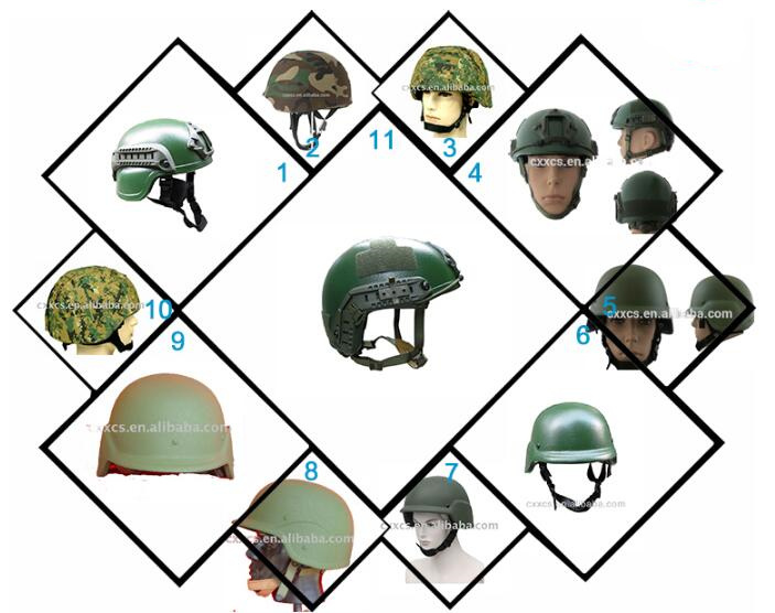 Us Pasgt Military Nij Iiia Camouflage Bulletproof Helmet