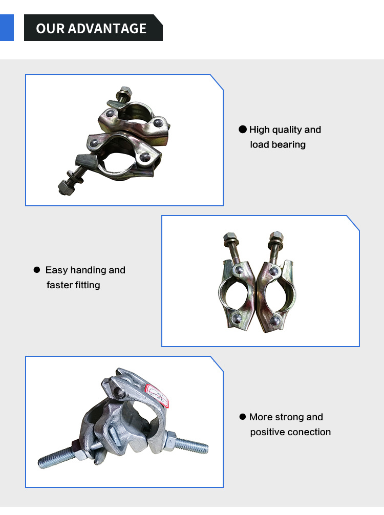 BS1139 Standard Forged Scaffolding Clamp Scaffolding Swivel Coupler