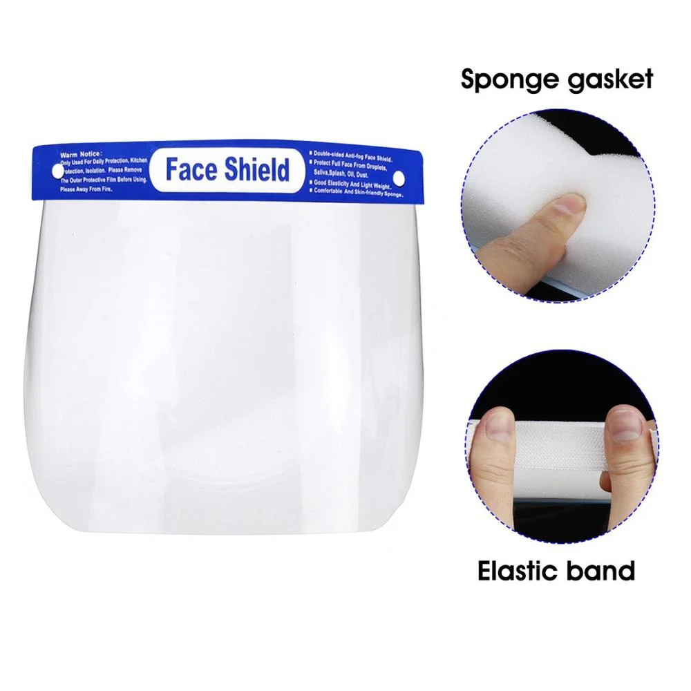 HD Plastic Protective Shield Face Mask Anti-Fog and Anti-Splash Proof Mask with Shield