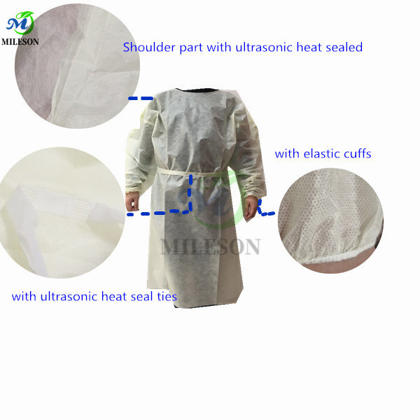 PP Non-Woven Fabric Breathable Isolation Clothing Work Clothes Visiting Clothing