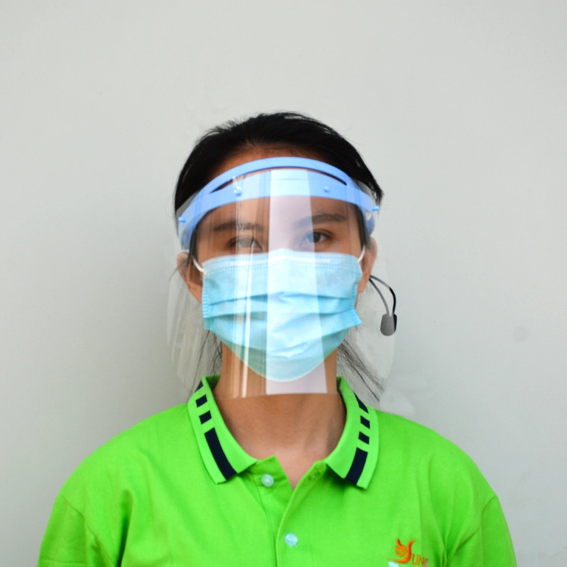 Professional Supplier Fog Proof Safety Clear PPE Face Plastic Shield Sponge Face Shield ANSI Z87.1