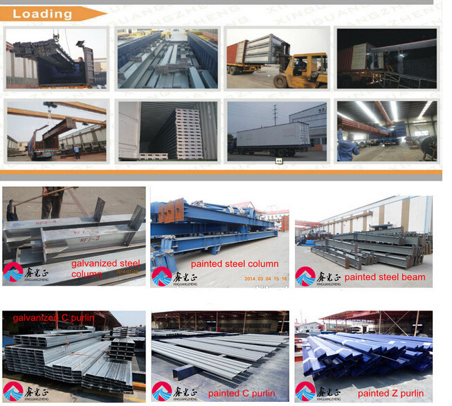 H Section Beam and Column Prefabricated Galvanized Steel Structure Workshop