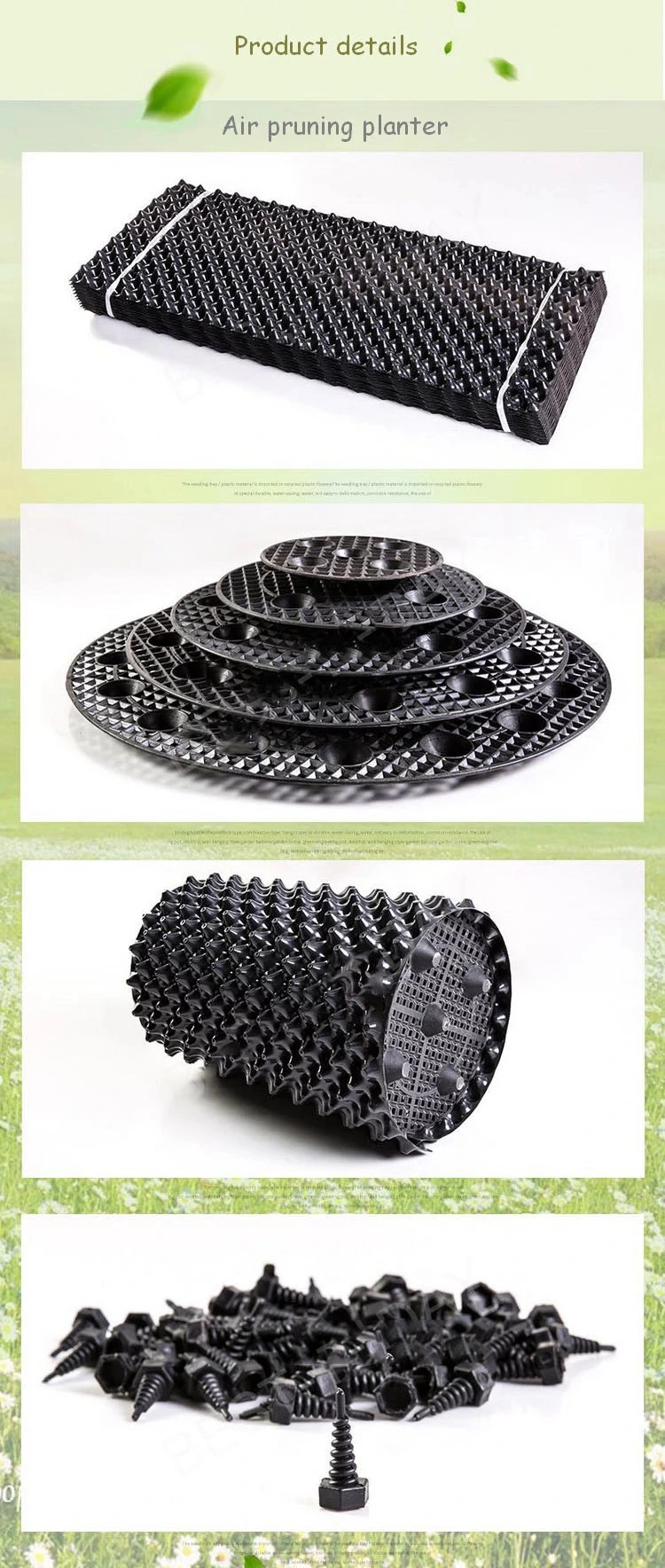 High Strength Air Pruning Light Weight Durable Root Control Propagation Pot Planter Containers