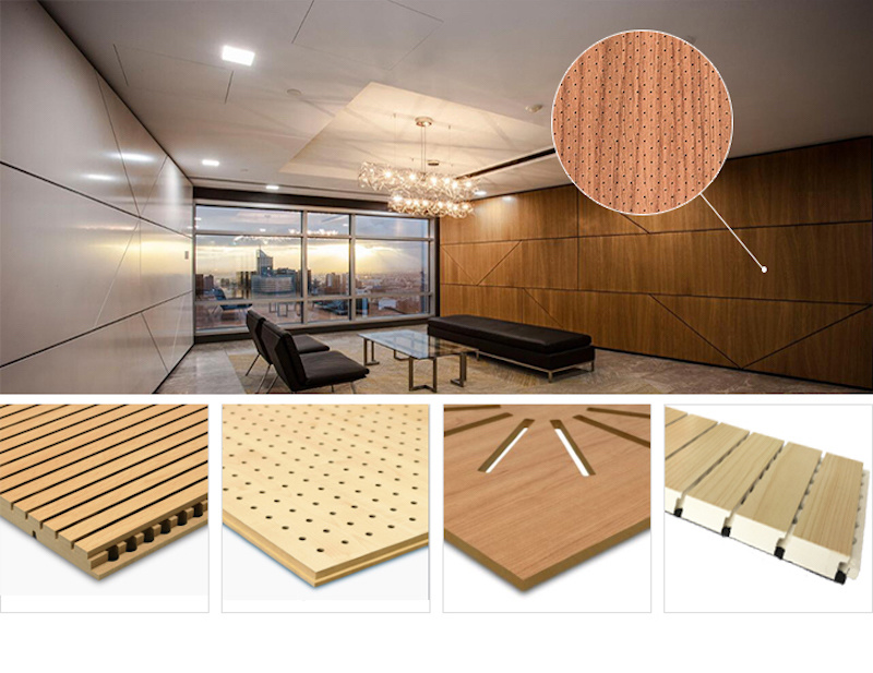 High Density Sound Absorbing MDF Wooden Acoustic Boards