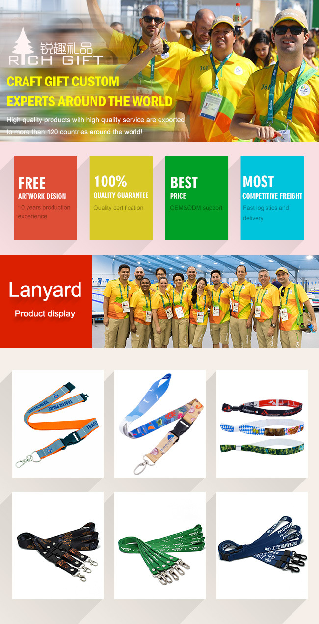 Hot Selling Custom Elastic Nylon Woven Military Uniform Lanyards with Safety Buckle