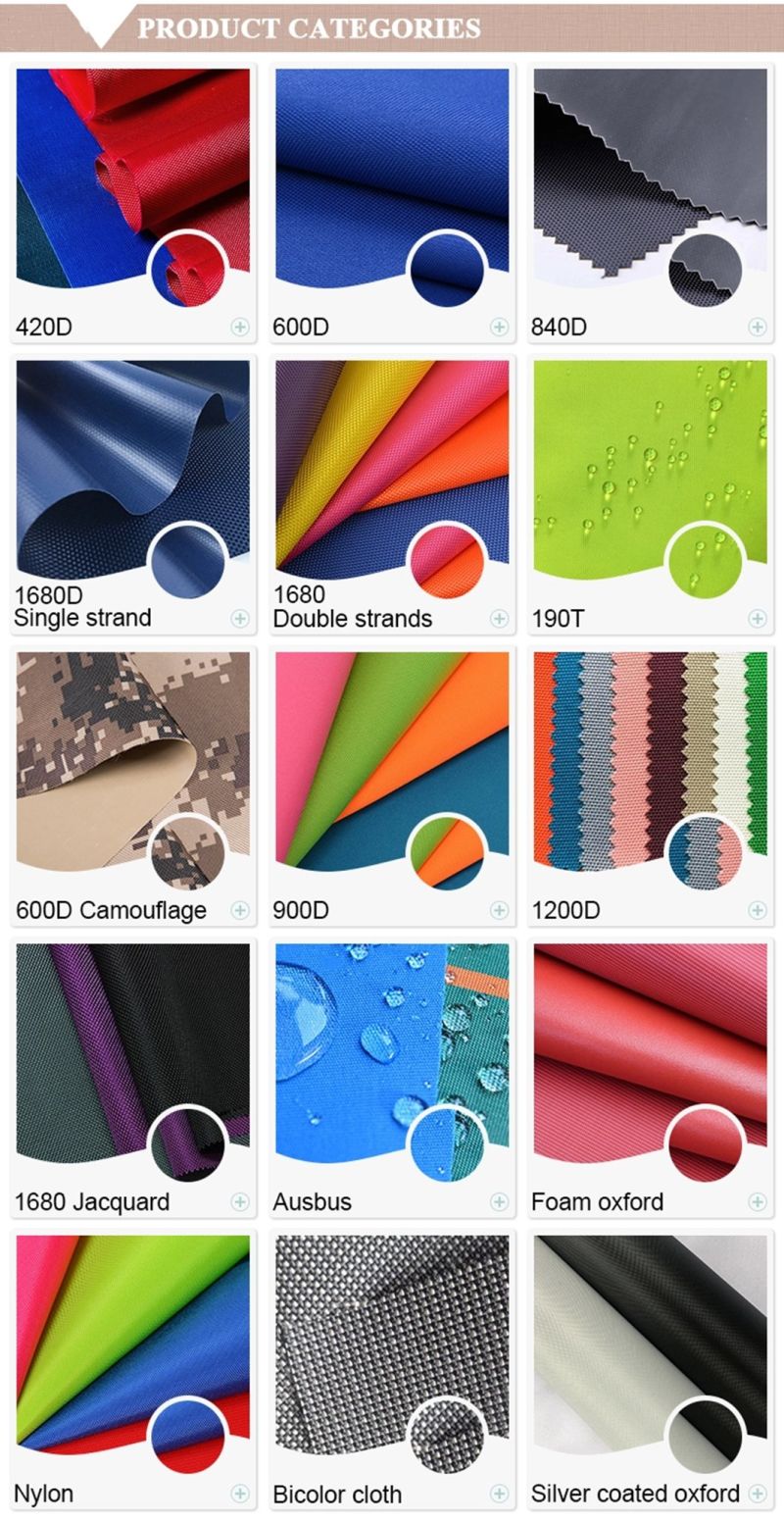 300d Polyester Oxford Fabric with PU Coating/Tent Fabric/Bag Fabric